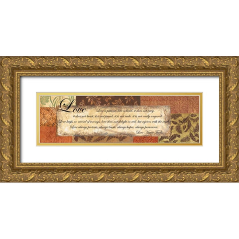 Love Never Fails - special Gold Ornate Wood Framed Art Print with Double Matting by Gorham, Gregory