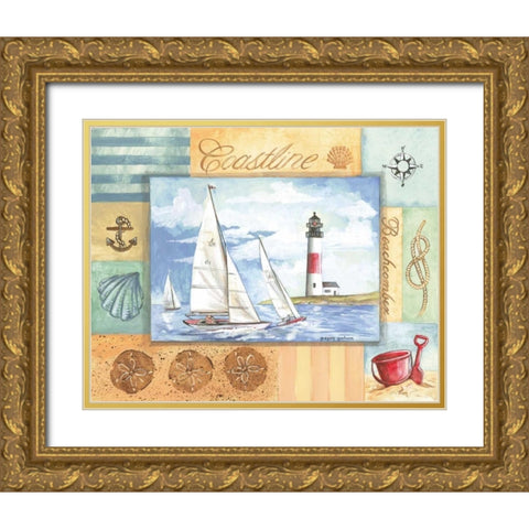 Summer Beach I Gold Ornate Wood Framed Art Print with Double Matting by Gorham, Gregory