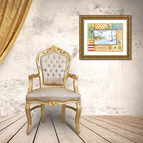 Summer Beach II Gold Ornate Wood Framed Art Print with Double Matting by Gorham, Gregory