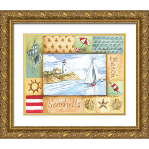 Summer Beach II Gold Ornate Wood Framed Art Print with Double Matting by Gorham, Gregory