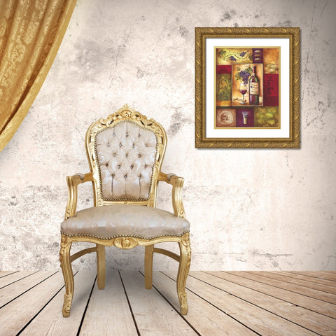 Valley Wine II Gold Ornate Wood Framed Art Print with Double Matting by Gorham, Gregory