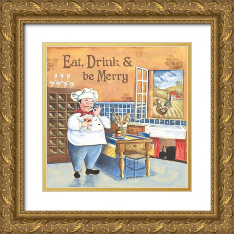Chef I Gold Ornate Wood Framed Art Print with Double Matting by Gorham, Gregory
