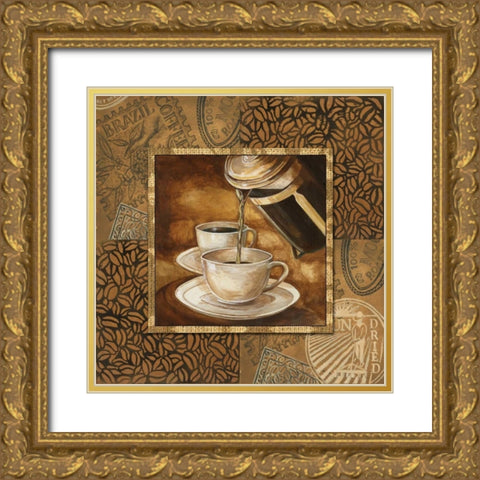 Coffee III Gold Ornate Wood Framed Art Print with Double Matting by Gorham, Gregory