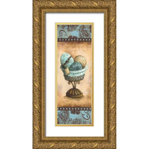 Savon Panel Gold Ornate Wood Framed Art Print with Double Matting by Gorham, Gregory