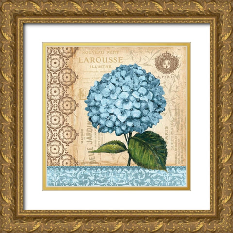 Hydrangea Gold Ornate Wood Framed Art Print with Double Matting by Gorham, Gregory