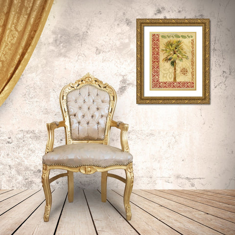 Summer Palm I Gold Ornate Wood Framed Art Print with Double Matting by Gorham, Gregory