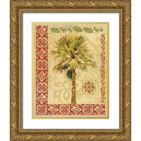 Summer Palm I Gold Ornate Wood Framed Art Print with Double Matting by Gorham, Gregory