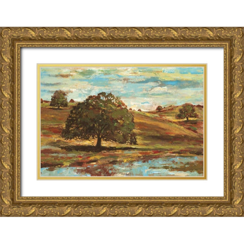 Landscape I Gold Ornate Wood Framed Art Print with Double Matting by Gorham, Gregory
