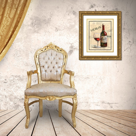 Chateau Rouge Gold Ornate Wood Framed Art Print with Double Matting by Gorham, Gregory