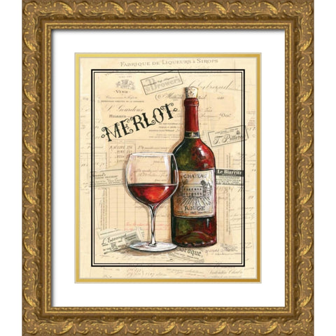 Chateau Rouge Gold Ornate Wood Framed Art Print with Double Matting by Gorham, Gregory