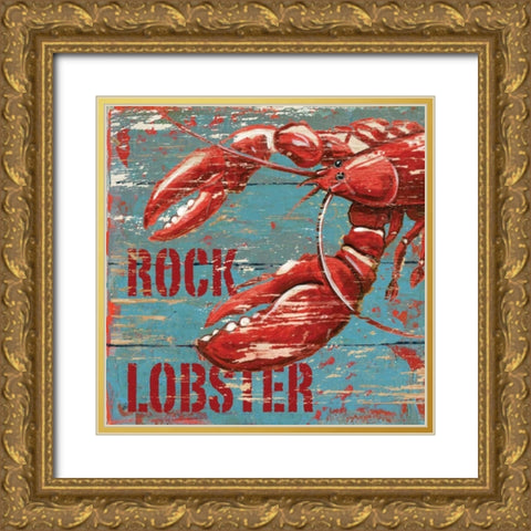 Rock Lobster Gold Ornate Wood Framed Art Print with Double Matting by Gorham, Gregory