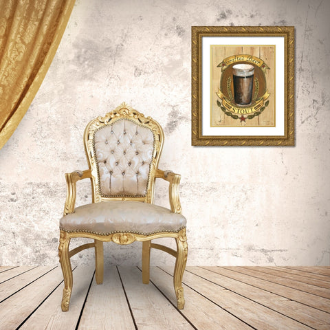 Crafted Beer Gold Ornate Wood Framed Art Print with Double Matting by Gorham, Gregory