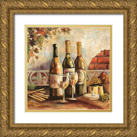 Bountiful Wine Sq I Gold Ornate Wood Framed Art Print with Double Matting by Gorham, Gregory