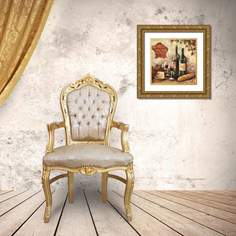 Bountiful Wine Sq II Gold Ornate Wood Framed Art Print with Double Matting by Gorham, Gregory