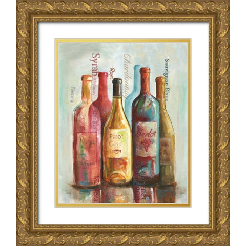 Wine Cellar Motif I Gold Ornate Wood Framed Art Print with Double Matting by Gorham, Gregory