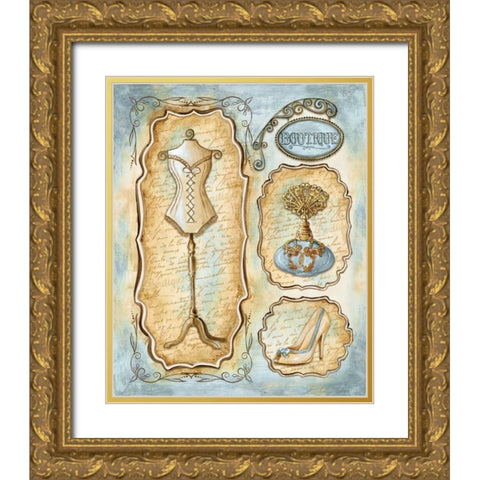 Paris Boutique I Gold Ornate Wood Framed Art Print with Double Matting by Gorham, Gregory