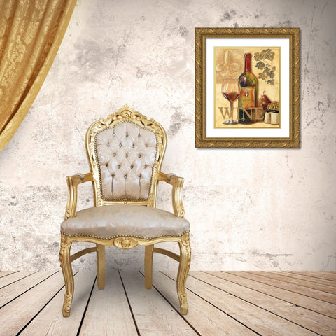 Wine III Gold Ornate Wood Framed Art Print with Double Matting by Gorham, Gregory