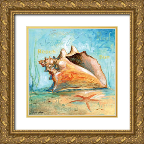 Marine Life Motif III Gold Ornate Wood Framed Art Print with Double Matting by Gorham, Gregory
