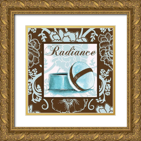 Fashion Blue Radiance Gold Ornate Wood Framed Art Print with Double Matting by Gorham, Gregory
