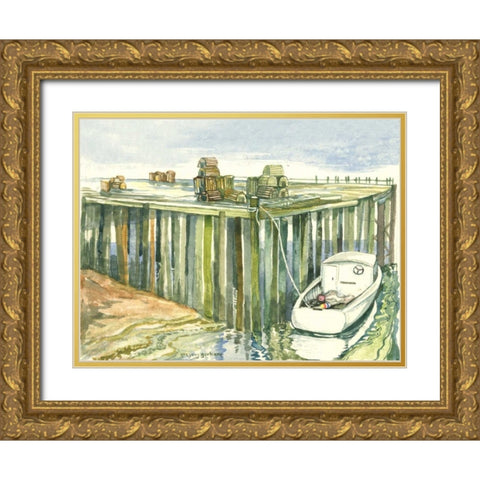 Low Tide Gold Ornate Wood Framed Art Print with Double Matting by Gorham, Gregory