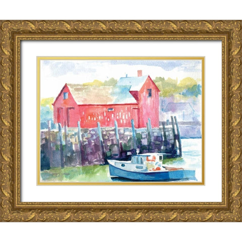 Cape Ann Gold Ornate Wood Framed Art Print with Double Matting by Gorham, Gregory