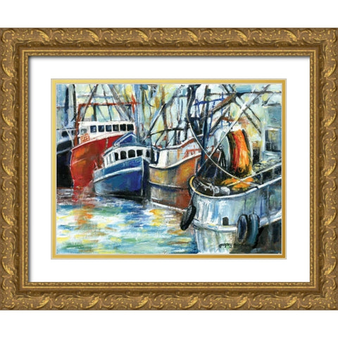 Fleet Motif I Gold Ornate Wood Framed Art Print with Double Matting by Gorham, Gregory