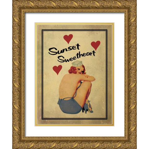 Sunset Sweetheart Gold Ornate Wood Framed Art Print with Double Matting by Giacopelli, Jason