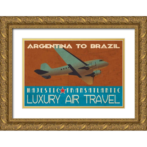 Air Travel Gold Ornate Wood Framed Art Print with Double Matting by Giacopelli, Jason