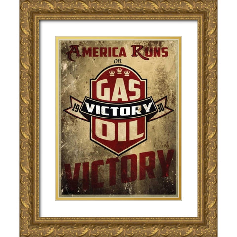 Victory Gas II Gold Ornate Wood Framed Art Print with Double Matting by Giacopelli, Jason