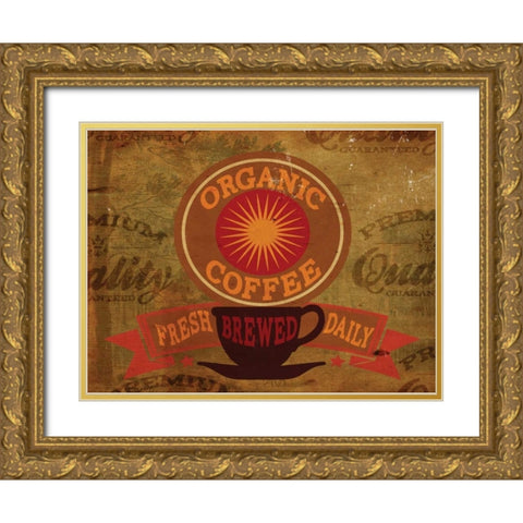 Organic Coffee Gold Ornate Wood Framed Art Print with Double Matting by Giacopelli, Jason