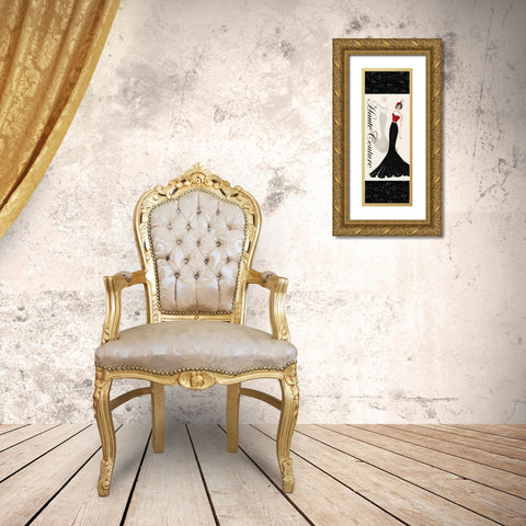 Haute Couture I Gold Ornate Wood Framed Art Print with Double Matting by Guinn, Katie