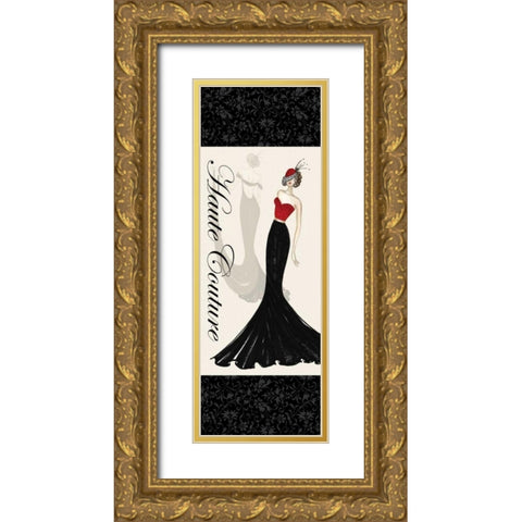 Haute Couture I Gold Ornate Wood Framed Art Print with Double Matting by Guinn, Katie