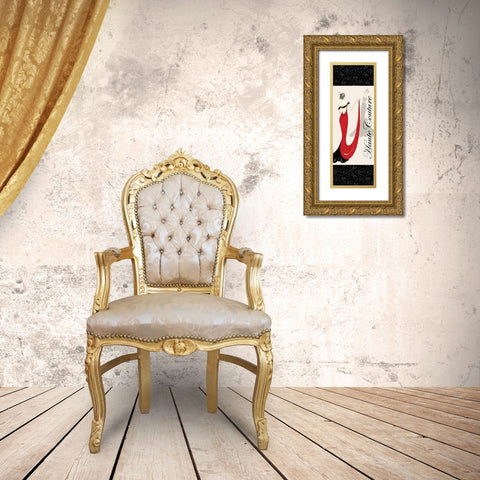 Haute Couture II Gold Ornate Wood Framed Art Print with Double Matting by Guinn, Katie