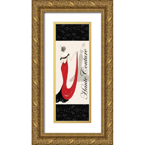 Haute Couture II Gold Ornate Wood Framed Art Print with Double Matting by Guinn, Katie