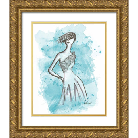 From the Runway I Gold Ornate Wood Framed Art Print with Double Matting by Guinn, Katie