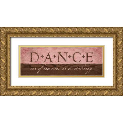 Dance in Pink Gold Ornate Wood Framed Art Print with Double Matting by Harbick, N