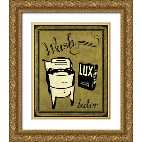 Wash Gold Ornate Wood Framed Art Print with Double Matting by Harbick, N