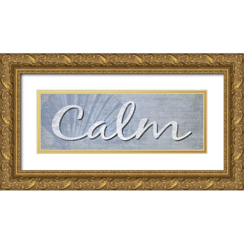 Calm Gold Ornate Wood Framed Art Print with Double Matting by Harbick, N