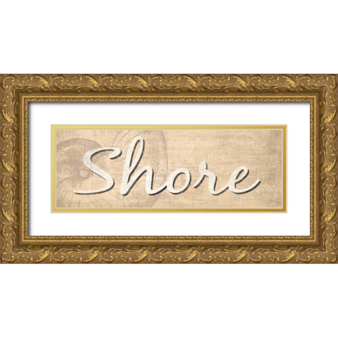 Shore Gold Ornate Wood Framed Art Print with Double Matting by Harbick, N