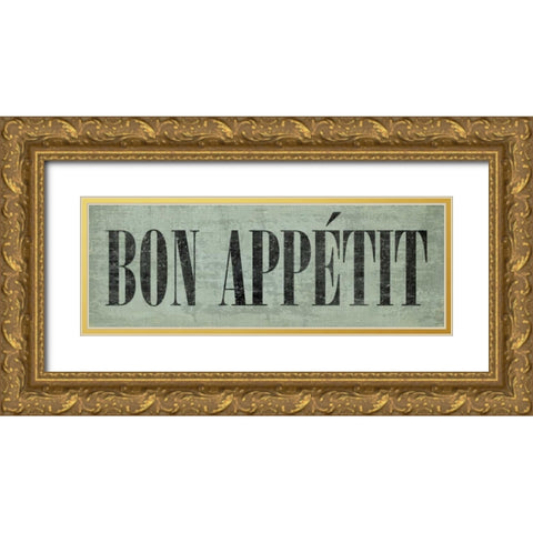 Bon Appetit III Gold Ornate Wood Framed Art Print with Double Matting by Harbick, N