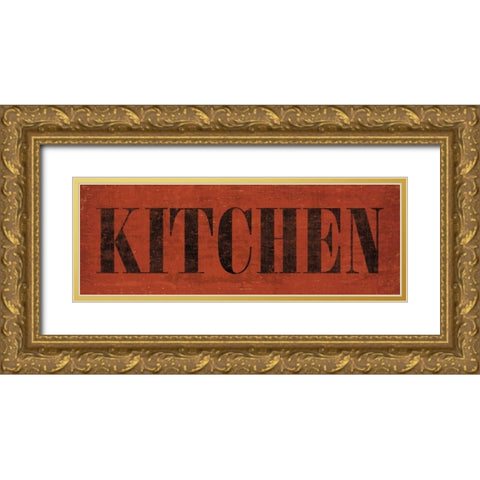 Kitchen III Gold Ornate Wood Framed Art Print with Double Matting by Harbick, N