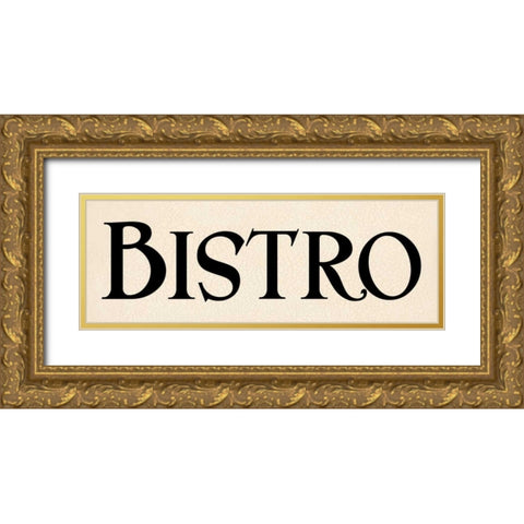 Bistro I Gold Ornate Wood Framed Art Print with Double Matting by Harbick, N