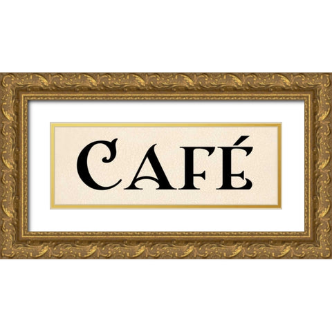 Cafe I Gold Ornate Wood Framed Art Print with Double Matting by Harbick, N