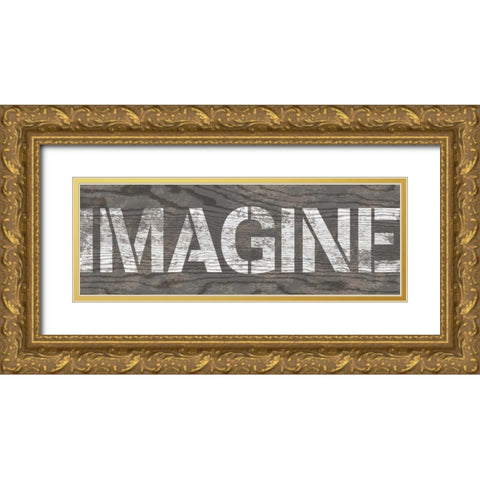 Imagine Gold Ornate Wood Framed Art Print with Double Matting by Harbick, N