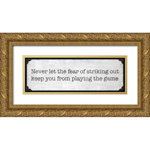 Playing the Game Gold Ornate Wood Framed Art Print with Double Matting by Harbick, N