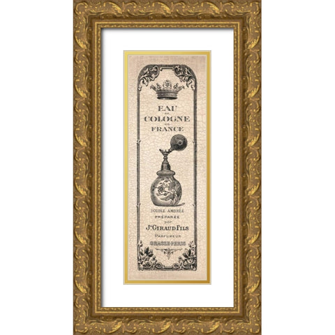 Hotel Bath Panel II Gold Ornate Wood Framed Art Print with Double Matting by Harbick, N