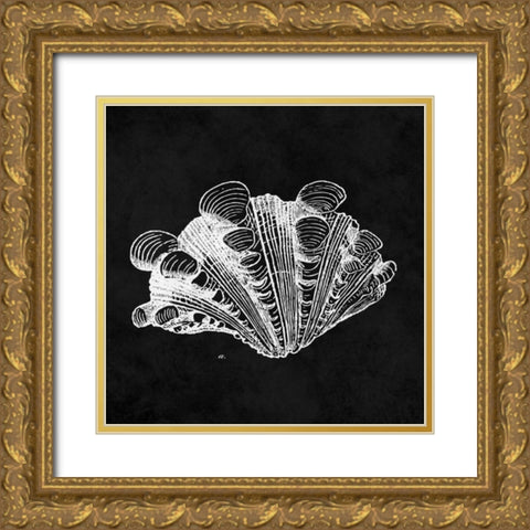 Elegant Negative III Gold Ornate Wood Framed Art Print with Double Matting by Harbick, N