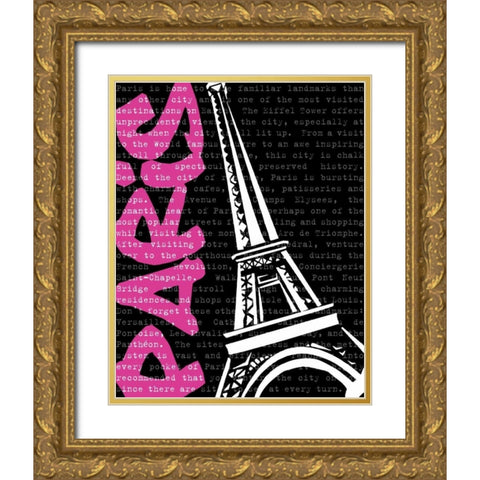 Travel Graffiti I Gold Ornate Wood Framed Art Print with Double Matting by Harbick, N