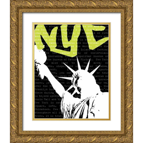 Travel Graffiti III Gold Ornate Wood Framed Art Print with Double Matting by Harbick, N