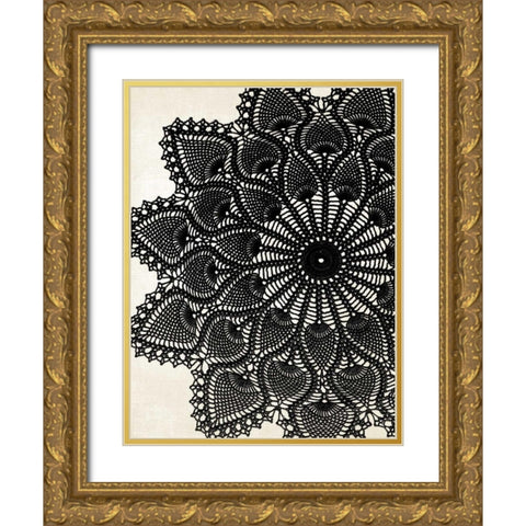 Doilies II Gold Ornate Wood Framed Art Print with Double Matting by Harbick, N